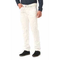 Pantaloni barbatesti subtiri, Forza, alb (Marime pantalon: W29)