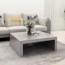 Masuta de cafea, gri beton, 100x100x35 cm, PAL GartenMobel Dekor