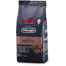 Cafea boabe DeLonghi Kimbo Espresso Prestige DLSC614 - 5513282401, 250g, 65% Arabica - 35% Robusta, Prajire medie-avansata, Intensitate 5