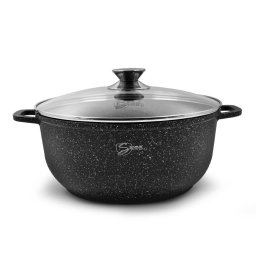 Oala cu capac din aluminiu turnat Samus, 28x12.5 cm, 6.5L - TOL28-OC, Toledo Line