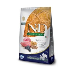 ND Ancestral Grain Adult Medium Maxi, M-XL, Miel, alac, ovaz si afine, 12kg