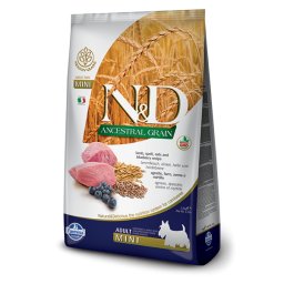 ND Ancestral Grain Mini Adult, Miel, alac, ovaz si afine, 7 kg
