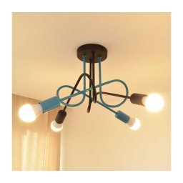 Lustră aplicată OXFORD 4xE27/15W/230V negru/turcoaz