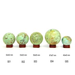 Sfera Turcoaz de Peru Mineral Natural 40-67 x 40-67 mm - 1 Buc