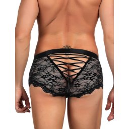 Eross boxeri Men Lace Panty S Black