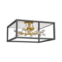 Plafonieră Zuma Line C0578-04A-B5TF SPRING 4xG9/33W/230V negru/auriu