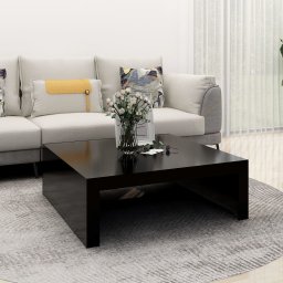 Masuta de cafea, negru, 100x100x35 cm, PAL GartenMobel Dekor