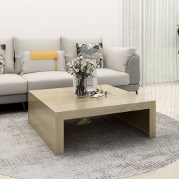 Masuta de cafea, stejar sonoma, 100x100x35 cm, PAL GartenMobel Dekor