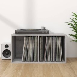 Cutie de depozitare viniluri, gri sonoma, 71x34x36 cm, lemn GartenMobel Dekor