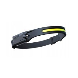 Lanterna frontala de cap LED USB AS 51737 Negru