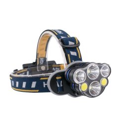 Lanterna frontala de cap 6 LED prindere pe cap RD C085 Negru Galben