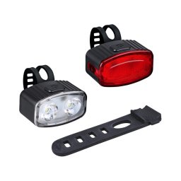 SET 2x far LED reîncărcabil dimabil pentru bicicletă Solight WN47 350mAh IP44 roșu/alb