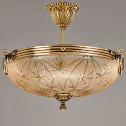 Lustra Avangard cu Diam 43 cm, Desing Clasic, Finisaj Bronz Antic - Bussy Lighting 3034-52-43
