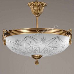 Lustra Elegante cu Diam 43 cm, Desing Clasic, Finisaj Bronz Antic - Bussy Lighting 3038-52-43