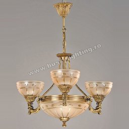 Lustra Versace cu 3 Brate, Desing Clasic, Finisaj Bronz Antic - Bussy Lighting 3033-52-03