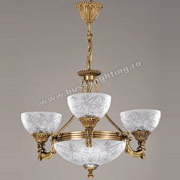 Lustra Elegante cu 3 Brate, Desing Clasic, Finisaj Bronz Antic - Bussy Lighting 3038-52-03