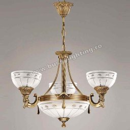 Lustra Ambiente cu 3 Brate, Desing Clasic, Finisaj Bronz Antic - Bussy Lighting 3039-52-03