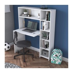 Masă de lucru cu raft RANI 113,2x141,8 cm alb