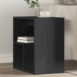 Masa laterala, 2 buc., negru, 50x30x50 cm, lemn prelucrat GartenMobel Dekor