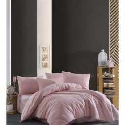 Lenjerie pat dublu Waffle Rose Studio Casa, 100% Bumbac Krep, Cearceaf pilota 200 x 220 cm, Cearceaf pat 240 x 260 cm, 2 fete de perna 50 x 70 cm, Multicolor