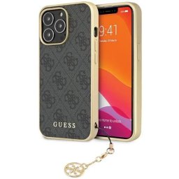 Husa Guess GUHCP14LGF4GGR iPhone 14 Pro 6.1" grey/grey hardcase 4G Charms Collection