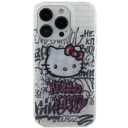 Husa IML Kitty On Bricks Graffiti case for iPhone 15 - white