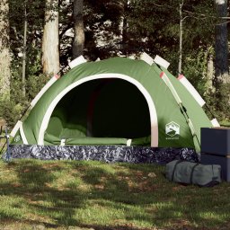 Cort de camping pentru 2 persoane, setare rapida, verde GartenMobel Dekor