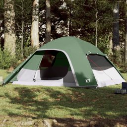 Cort de camping cupola pentru 6 persoane, verde, impermeabil GartenMobel Dekor