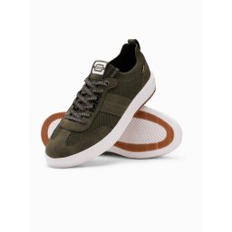 Ombre Men's structured fabric slip-on sneakers - olive