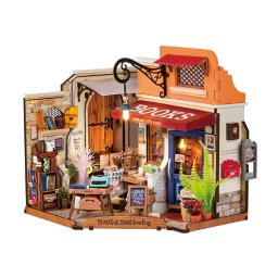Book Nook, Casuta DIY, Libraria de la Colt, 108 piese