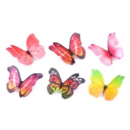 Decor din vafa - Fluturi 3D 6 modele O 6.5 - 8 cm - 72 buc
