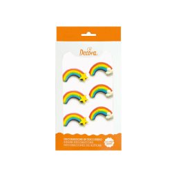 Decor Zahar - Curcubeu O 4.5 cm, 2 modele, 6 buc