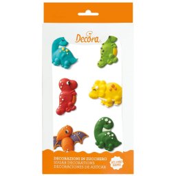 Decor Zahar - Dinozauri O 4 si 5 cm, 6 modele, 6 buc