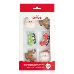 Decor Zahar - Figurine Craciun O 3 - 4 cm, 4 modele, 6 buc