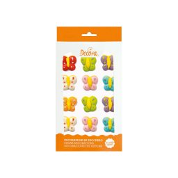 Decor Zahar - Fluturasi O 2.5 cm, 12 buc