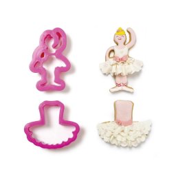 Balerina - Decupatoare Plastic O 9 si 9.5 x H 2.2 cm, Set 2 Buc