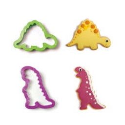 Dinozauri - Decupatoare Plastic O 9 si 10 x H 2.2 cm, Set 2 Buc