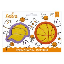 Decupatoare Plastic Sport - Baschet O 6.5 si 7.5 x H 2.2 cm, 2 Buc