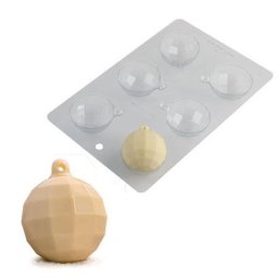 Globuri Craciun 3D O6 cm - Kit Matrite Plastic 6 Subiecte Ciocolata