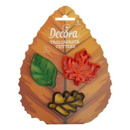 Frunze 3 modele - Decupatoare Plastic 4.5 si 7 x 7 x H 2.2 cm, 3 Buc