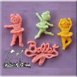 Mulaj Silicon Balerine, 3 x 1 cm, 4 Decoruri