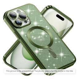 Husa Husa pentru iPhone 12 Pro - Techsuit Luxury Glitter MagSafe - Deep Green