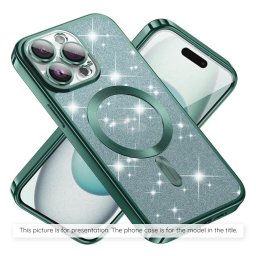Husa Husa pentru iPhone 12 Pro - Techsuit Luxury Glitter MagSafe - Light Green