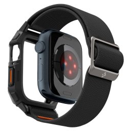 Husa pentru Apple Watch 4 / 5 / 6 / SE / SE 2 / 7 / 8 / 9 (44 / 45mm) + Curea - Spigen Lite Fit "Pro" - Matte Black