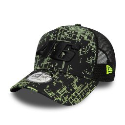 New Era, sapca neagra 9forty trucker VR46 all over print