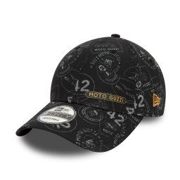 New Era, sapca neagra moto guzzi all over print