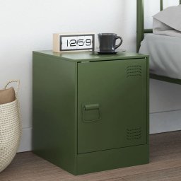 Noptiera, verde olive, 34,5x39x44 cm, otel GartenMobel Dekor
