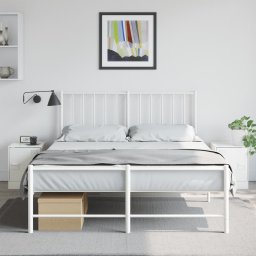 Noptiere, 2 buc., alb, 34,5x39x44 cm, otel GartenMobel Dekor