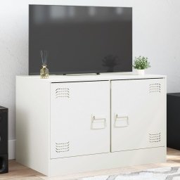 Comoda TV, alb, 67x39x44 cm, otel GartenMobel Dekor