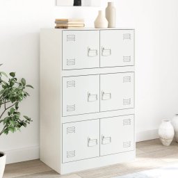 Servanta, alb, 67x39x107 cm, otel GartenMobel Dekor
